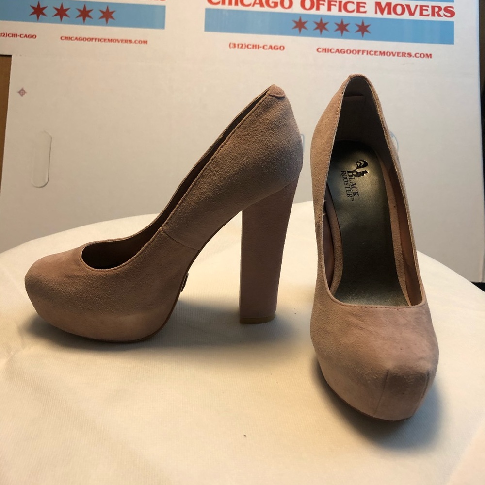 NEW Rose Suede Platform Heels